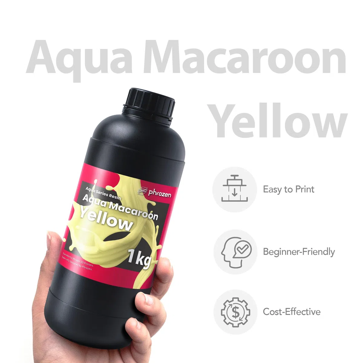 Phrozen Sonic Mega 8K S Bundle avec Aqua Macaroon Résine Jaune 1 kg*2