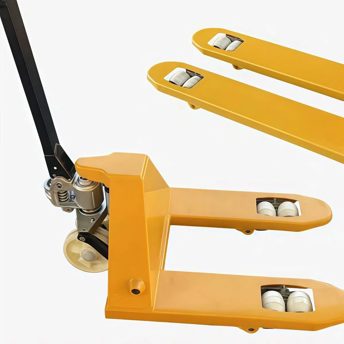 Transpalette manuel pour espaces restreints – Fourche courte pour une manipulation efficace des matériaux d'entrepôt, idéal pour les opérations de petite surface