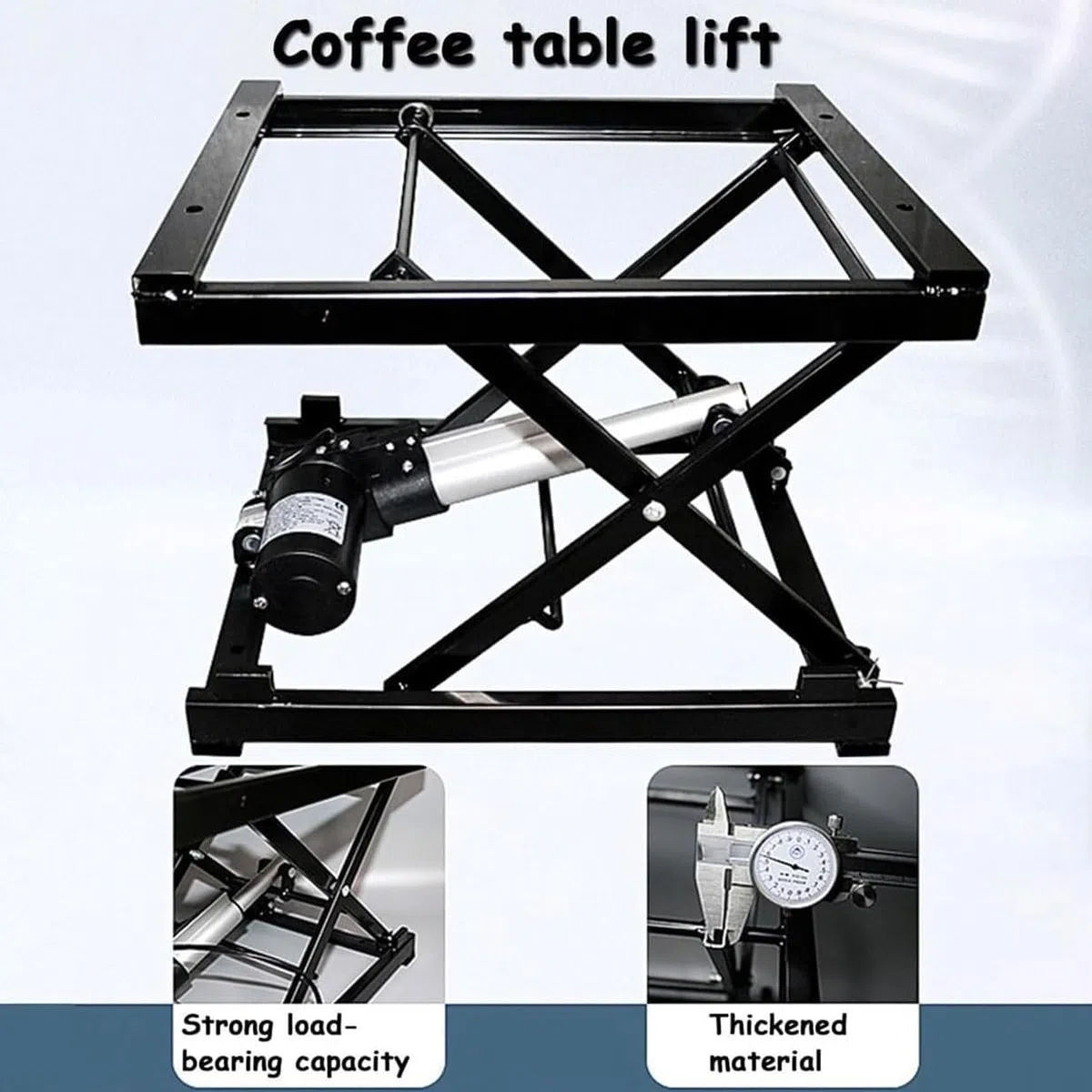 Table Élévatrice Électrique À Ciseaux Réglable, Table À Manger Et Table Basse À Hauteur Réglable Télécommandée, Capacité De Charge De 150 Kg, Poste De Travail E(B-65Cm)