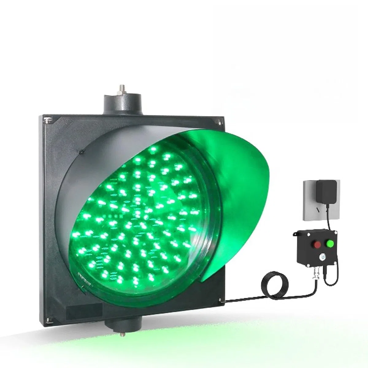 Feu de signalisation Industriel à LED - Lampe témoin étanche avec Interrupteur de Commande, idéale pour Les Ports de déchargement, Les ponts-bascules, Les entrepôts et Le