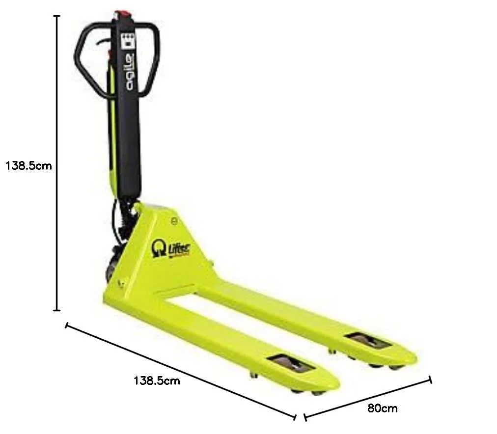Pramac | Transpalette Semi-électrique Agile Plus | Force 1200 kg | QuickLift | L x l fourches 800 x 525 mm