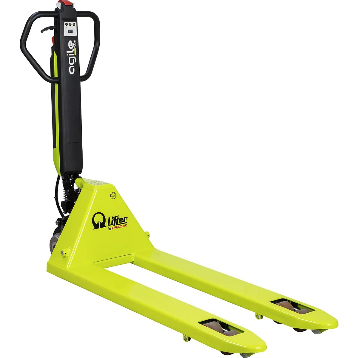 Pramac | Transpalette Semi-électrique Agile Plus | Force 1200 kg | QuickLift | L x l fourches 800 x 525 mm